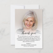 シンプル葬儀フォト悔やみや弔慰 サンキューカード (正面)