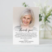 シンプル葬儀フォト悔やみや弔慰 サンキューカード (スタンド正面)