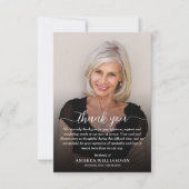 シンプル葬儀フォト悔やみや弔慰 サンキューカード (正面)