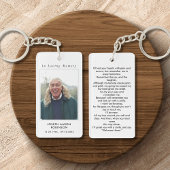 シンプル葬儀写真悔やみや弔慰記念祈りの言葉 キーホルダー
