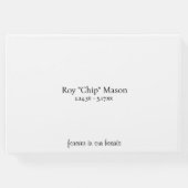 シンプル葬儀写真集 ゲストブック (裏面)