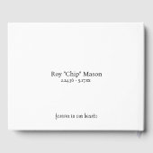 シンプル葬儀写真集 ゲストブック (裏面)