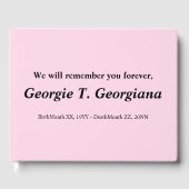 シンプル葬儀客名簿 ゲストブック (正面)