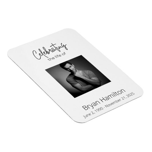 シンプル葬儀悔やみや弔慰写真記念 マグネット (右側)