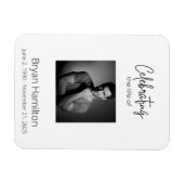 シンプル葬儀悔やみや弔慰写真記念 マグネット (横)