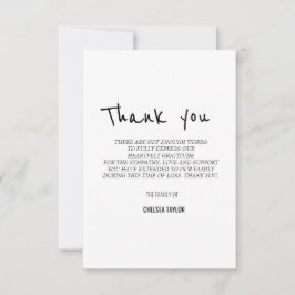 シンプル葬儀悔やみや弔慰 サンキューカード