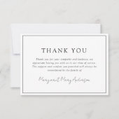 シンプル葬儀悔やみや弔慰 サンキューカード (正面)