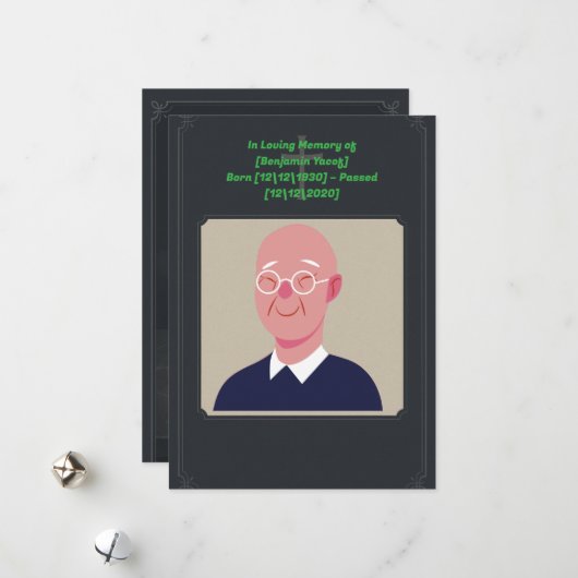 シンプル葬儀招待状カード シーズンカード (正面/裏面インサイチュ)