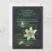 シンプル葬儀招待状カード シーズンカード (裏面)