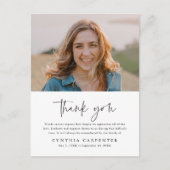 シンプル葬儀記念写真サンキューカード ポストカード (正面)