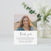 シンプル葬儀記念写真サンキューカード ポストカード (スタンド正面)