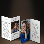 シンプル葬儀記念写真フォルダー祈りの言葉カード