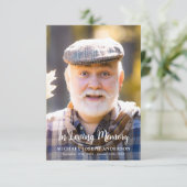 シンプル葬儀記念写真悔やみや弔慰祈りの言葉カード (スタンド正面)
