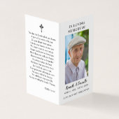 シンプル葬儀記念写真折り祈りの言葉カード (外部)
