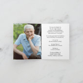 シンプル葬儀記念写真折り祈りの言葉カード カード (内部)