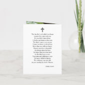 シンプル葬儀記念写真折り祈りの言葉カード カード (裏面)