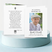 シンプル葬儀記念写真折り祈りの言葉カード カード