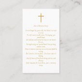 シンプル葬儀記念写真祈りの言葉カード 名刺 (裏面)