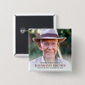 シンプル葬儀記念写真追悼 缶バッジ (正面&裏面)