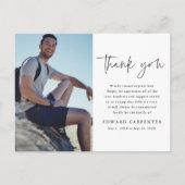 シンプル葬儀記念写真 ポストカード (正面)