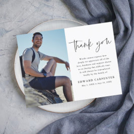 シンプル葬儀記念写真 ポストカード