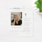 シンプル葬儀記念悔やみや弔慰写真祈りの言葉カード (デスク)