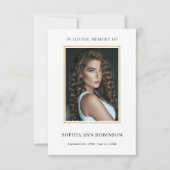 シンプル葬儀記念祈りの言葉フォトカード (正面)