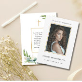 シンプル葬儀記念祈りの言葉フォトカード