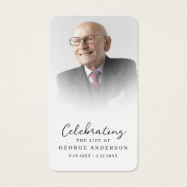 シンプル葬儀記念祈りの言葉フォトカード