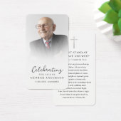 シンプル葬儀記念祈りの言葉フォトカード (デスク)