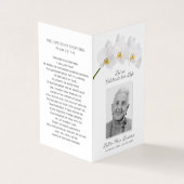 シンプル葬儀記念祈りの言葉フォトカード 名刺 (外部)