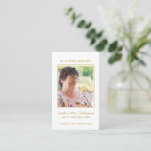 シンプル葬儀記念祈りの言葉フォトカード 名刺 (スタンド正面)