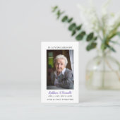 シンプル葬儀記念祈りの言葉フォトカード 名刺 (スタンド正面)