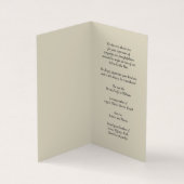 シンプル葬儀記念祈りの言葉フォトカード 名刺 (内部)