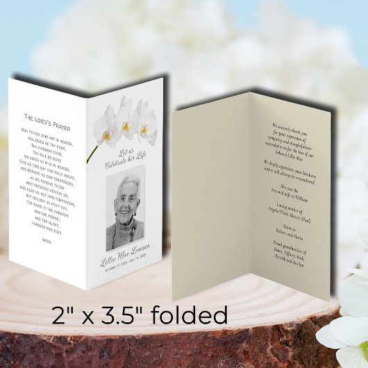 シンプル葬儀記念祈りの言葉フォトカード 名刺