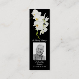 シンプル葬儀記念祈りの言葉写真ブックマークカード スキニー名刺
