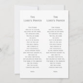 シンプル葬儀記念祈りの言葉写真ブックマークカード 招待状 (裏面)