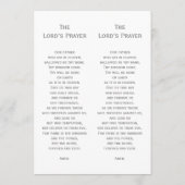 シンプル葬儀記念祈りの言葉写真ブックマークカード 招待状 (裏面)