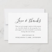 シンプル葬式の弔意の忌引悔やみや弔慰 サンキューカード (正面)