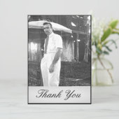 シンプル葬(白エレガントと黒) サンキューカード (スタンド正面)