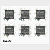 シンプル蓮フラワー商品シール |ラベル スクエアシール (シート)