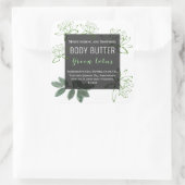 シンプル蓮フラワー商品シール |ラベル スクエアシール (バッグ)