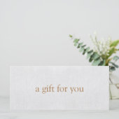 シンプル薄いグレーのギフト証明書 (スタンド正面)