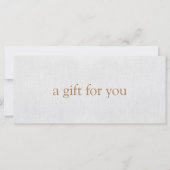 シンプル薄いグレーのギフト証明書 (正面)