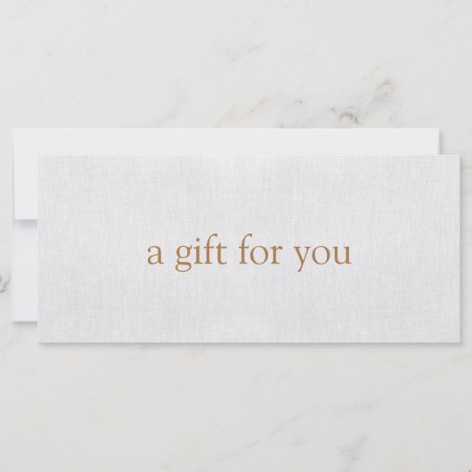シンプル薄いグレーのギフト証明書 (正面)