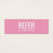 シンプル薄エレガント色ピンク白色の紹介カード (正面)