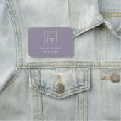 シンプル薄紫プロモーションカスタムロゴ 名札 (インサイチュ)