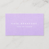 シンプル薄紫モダンパープルソーシャルメディア 名刺 (正面)
