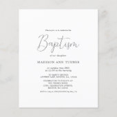 シンプル薄紫 |バプテスマ招待状 チラシ (正面)