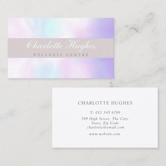 シンプル虹色 名刺 (正面/裏面)